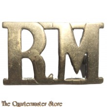 Shoulder title Royal Marines R.M. (brass)