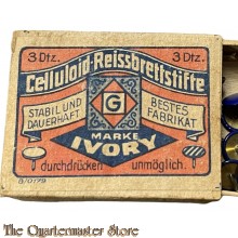WK2 celluloid Reissbreitstifte Ivory 3 dtz (WW2 36 Punaises Ivory)