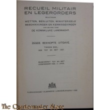 Reciuel Militair en Legerorders deel 2 1929-1937