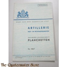 Ontwerp voorschrift No 1867 Planchetten Artillerie 