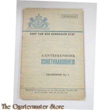 Legerboek No 1 Aantekenboek Schietvaardigheid 