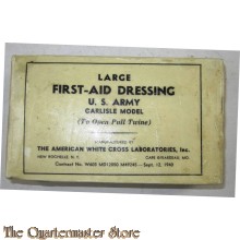 Large first aid dressing US Army Carlisle model American White Cross 