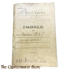 Oorlogszakboekje 18 RI opgekomen 1926 