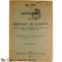 Voorschrift no 218 Legerplaats bij Oldebroek