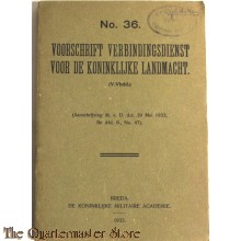 Voorschrift no 36 Verbindingsdienst Koninklijke Landmacht 1933
