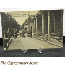 Prent briefkaart 1920 Manschappen Cantine Legerplaats Oldebroek