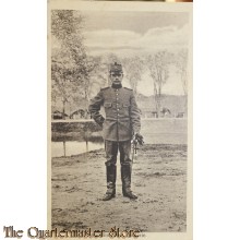 Prent briefkaart 1914 mobilisatie Wachtmeester Artillerie