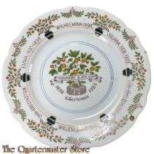 Keramiek wandbord Bord Koningin Wilhelmina 1898-1948