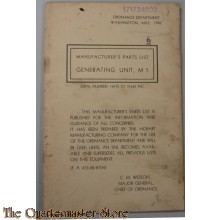 (TM 9-1616) Generating Unit M5 May 1942