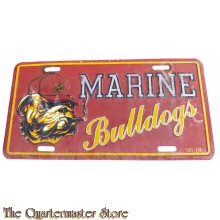 US Marine Bulldogs licence plate