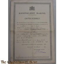 Ontslag brief 15 maart 1919 Kon Marine