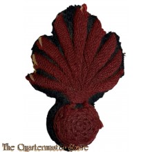 Stoffen Granaat insigne pre 1940 (in rood op zwart)