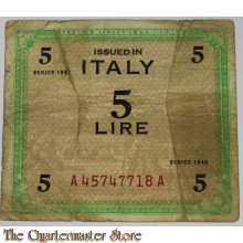 Invasion money 5 Lire 1943