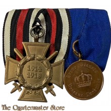 Spange Ehrenkreuz für Frontkämpfer und Preussen 12 Jahre Treue Dienste (Hindenburg Cross for combattants 1914-18 and 12 years Faithfull service Prussia)  