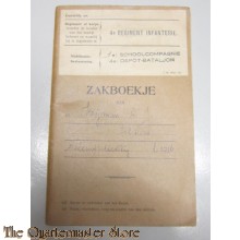 Oorlogszakboekje 4e Reg Inf 3 School Comp 4e Depot batt