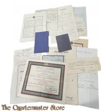 WK1 Militair Konvolut fam Elfers KIA  (German military paperwork WW1 Elfers)