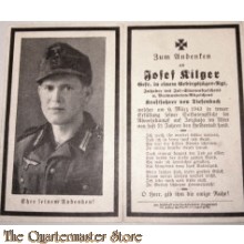In Memoriam Karte/Death notice gefreiter Gebirgs Jager Regt