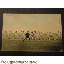 Prent briefkaart 1905 Gymnastiek zonder geweer