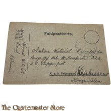 Feldpostkarte Kriegsgefangene 1917 abt 324 