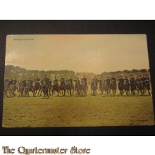 Prent briefkaart 1905 Charge Cavalerie