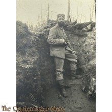 Photo 1915 Deutscher Soldat im Laufgraben