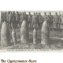 (Feld) Postkarte 1917 Tafel XI: Feindliche 28,5 cm und 12 cm Blindgänger und Ausblaser 