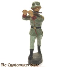 Wehrmacht muzikant dwarsfluit Elastolin (German musician flute WW2)