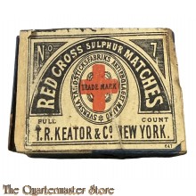 Matchbox with matches American Red Cross WW1