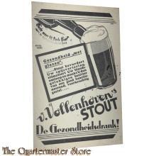 Reclame ansicht v Vollenhoven's Stout de Gezondheidsdrank ! 1932