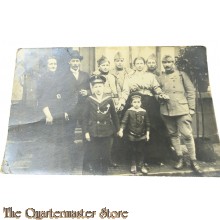 France - WW1 Postcard Soldiers and civilians 