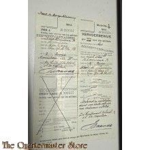 Vervoersbewijs Regiment Grenadiers 1922 Groningen