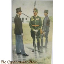 Prent briefkaart mobilisatie 1939 jagers tek