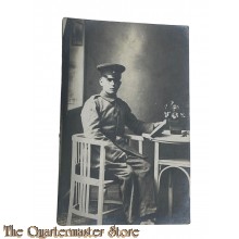 Postkarte/ Photo 1916 Deutscher Soldat am Tisch