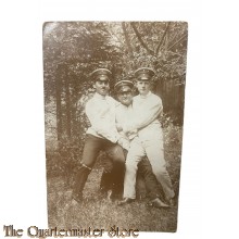 Postkarte/Studio photo 1914, 3 Deutsche Soldaten