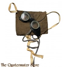 France - WW1  Myrowitz early pattern gas goggles with pouch 