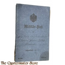 Militair pass 1892 Magdeburg Fusilier Regt no 36
