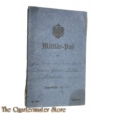 Militar pass 1892 Magdeburg Fusilier Regt no 36