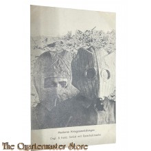 Postkarte 1917 2 soldiers with gasmasks British and German 