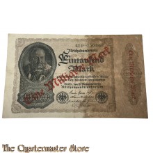 Reichsbanknote  Eintausend Mark 1922 mit Eine Milliarde Mark aufdruk