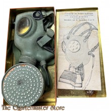 Blik met gasmasker Burger bescherming 1940-45