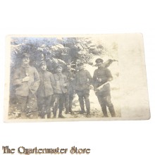 Postkarte 1915 6 Deutsche Soldaten teils mit EK