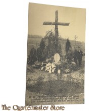 Postkarte/Photo Grabstatte der bei den Sturm auf Luttich gefallenen Angehorigen des Regt 25 und 53 auf dem Soldatenfriedhof bei Barchon am 6-8-1914