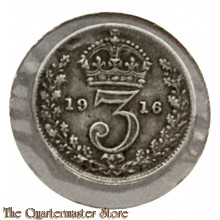 Silver 3 Pence 1916
