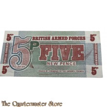 Voucher 5 New Pence British Armed Forces 1946-72