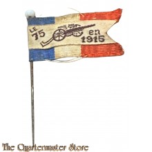 France - WW1 stoffen Fondsenwervingsvlag le 75 de 1915