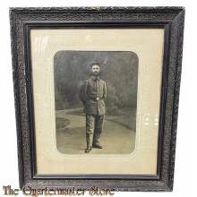Large framed photo WW1 German soldier 