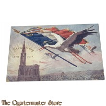 France - Postcard 1918 le drapeau Francais flotte de nouveau a Strasbourg 1870-1918