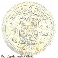 Coin - Nederlands Indië 1/4 Gulden 1914