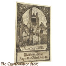 (Feld) Postkarte 1915 Kirche in Renville Arras Bayer. Res. Inf. Regt. 13.