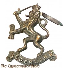 Koperen leeuw met banderol NEDERLAND